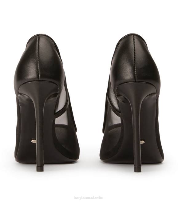 Stöckelschuhe| de Tony Bianco Frauen Spitzenabsätze schwarzes Netz 462474